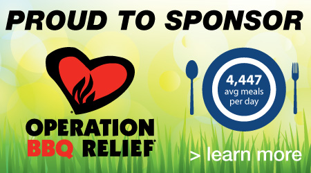 Blue Rhino is proud to sponsor Operation BBQ Relief. Serving 4,447 average meals per day. Click to learn more